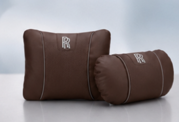 Rolls-Royce Car Neck Pillow & Lumbar Support Cushion - Set Brown