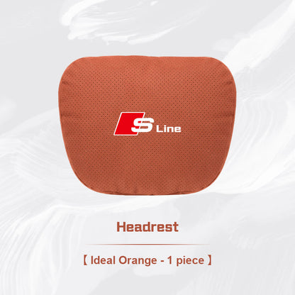 Audi S Line Neck Pillow and Lumbar Support Cushion Set
