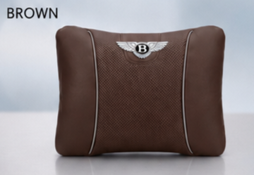 Bentley Car Neck Pillow & Lumbar Support Cushion - Lumbar Brown