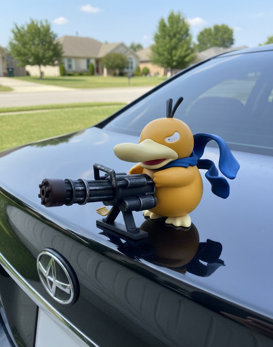 Pokemon Psyduck Gatling Gun Anime Figure