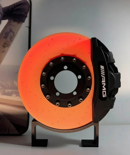 Car Brake Disc LED Light – Rotating Car Wheel Hub Ambient Lamp - AMG / Black Caliper