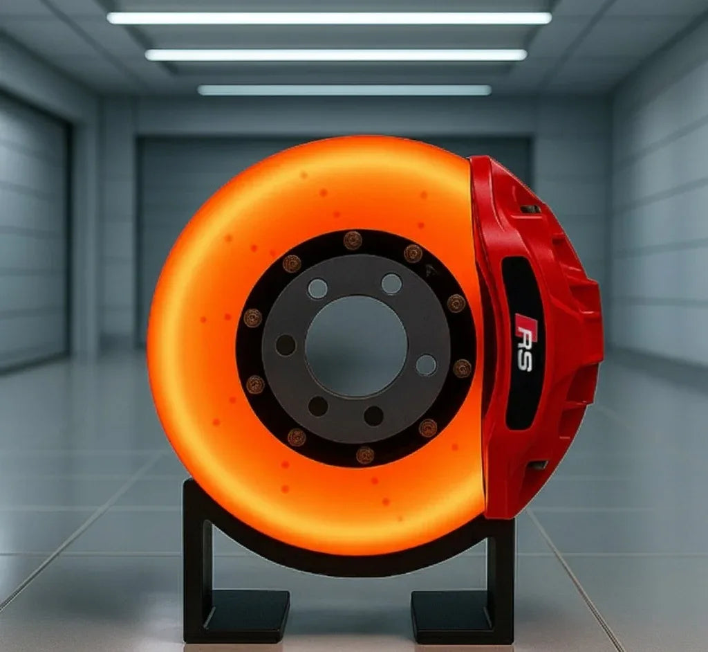 Car Brake Disc LED Light – Rotating Car Wheel Hub Ambient Lamp - RS / Red Caliper