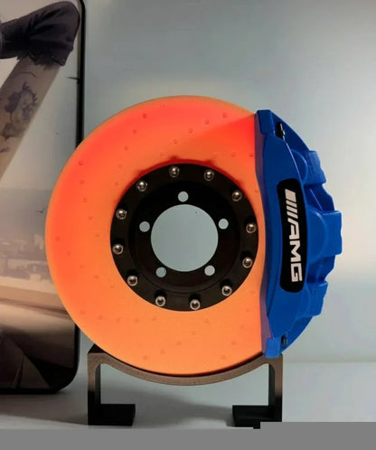 Car Brake Disc LED Light – Rotating Car Wheel Hub Ambient Lamp - AMG / Blue Caliper