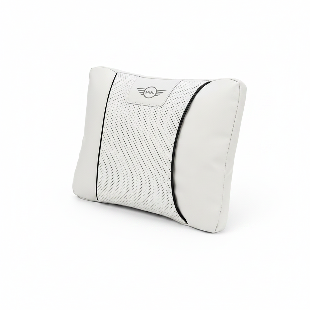 MINI Cooper Neck Pillow & Lumbar Support Cushion - White / Lumbar Cushion