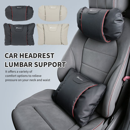 F Sport Car Seat Headrest & Lumbar Support Pillow Set