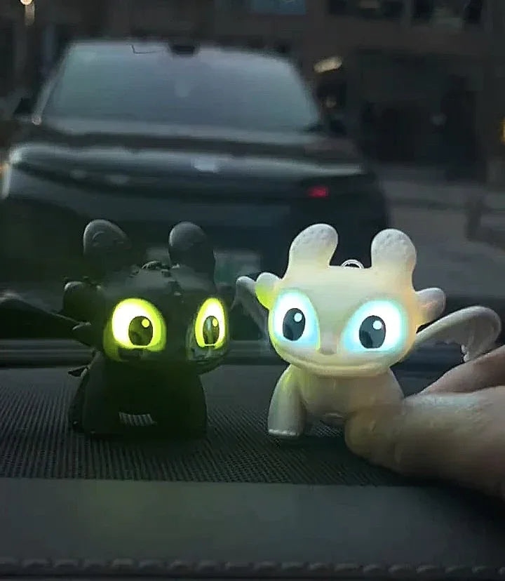 Light Up Night & Light Fury Keychain – Glowing Dragon - Light Fury