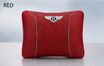 Bentley Car Neck Pillow & Lumbar Support Cushion - Lumbar Red