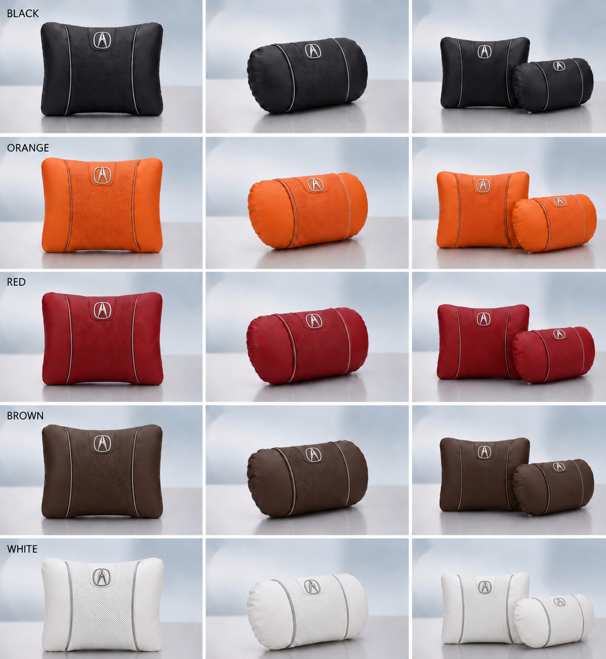 Acura Car Neck Pillow & Lumbar Support Cushion
