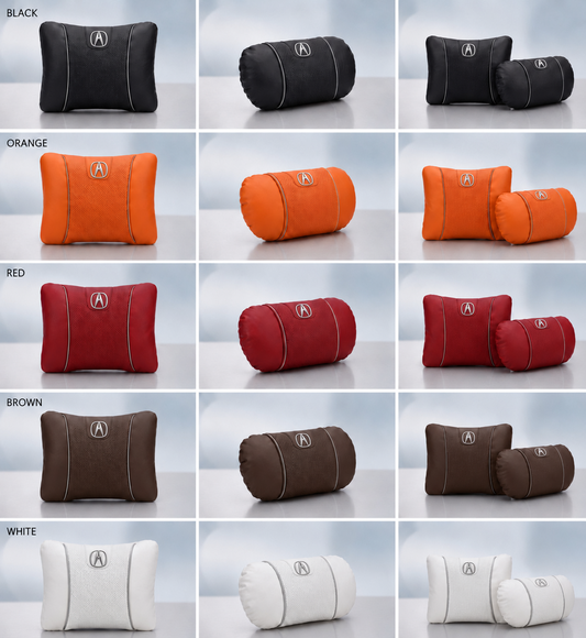 Acura Car Neck Pillow & Lumbar Support Cushion