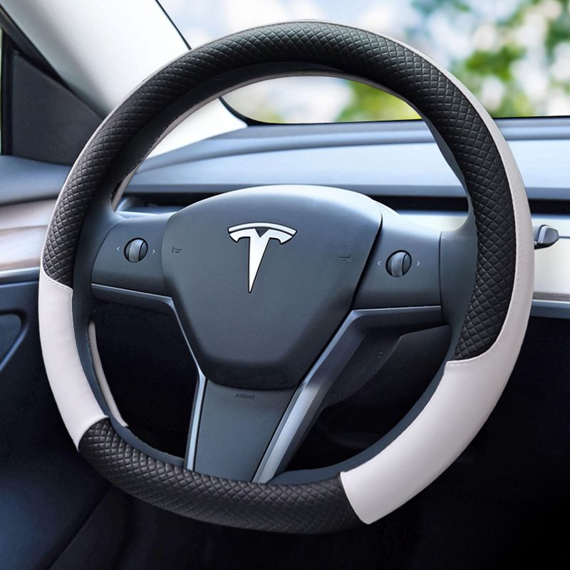غطاء عجلة قيادة جلدي Tesla Model 3