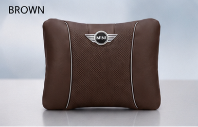 MINI Cooper Car Neck Pillow & Lumbar Support Cushion - Lumbar Brown