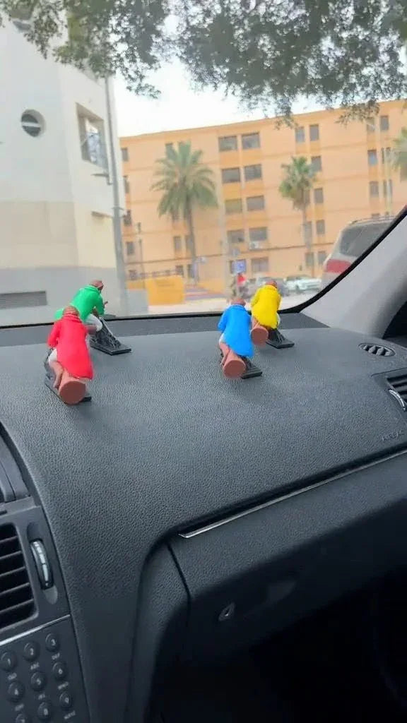 Witch Wizard Car Dashboard Ornament – Broomstick Drift Decor