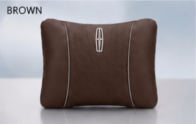 Lincoln Car Neck Pillow & Lumbar Support Cushion - Lumbar Brown