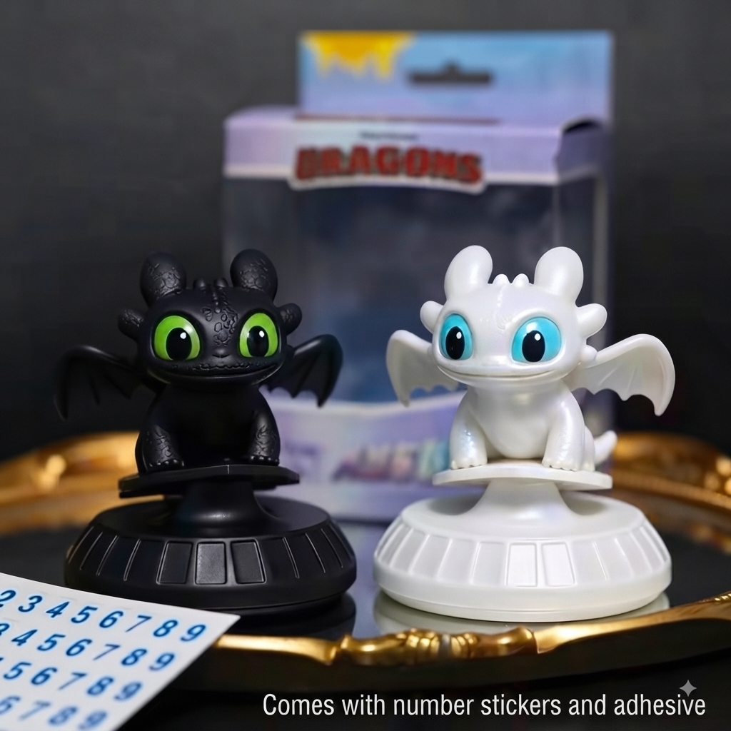 Light Up Night & Light Fury Keychain – Pearlescent Variants