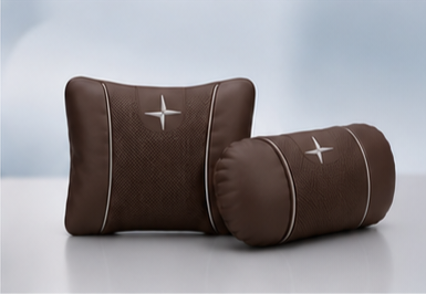 Polestar Car Neck Pillow and Lumbar Support Cushion Set