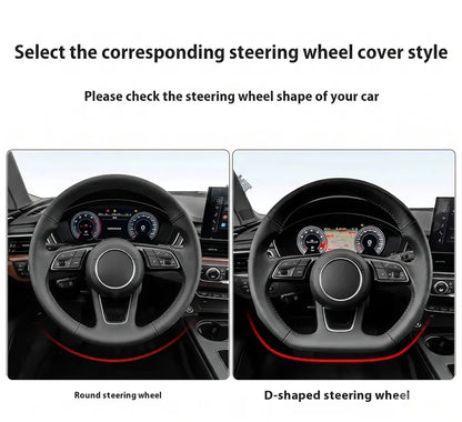 Select the corresponding steering wheel cover style - round or D-shaped